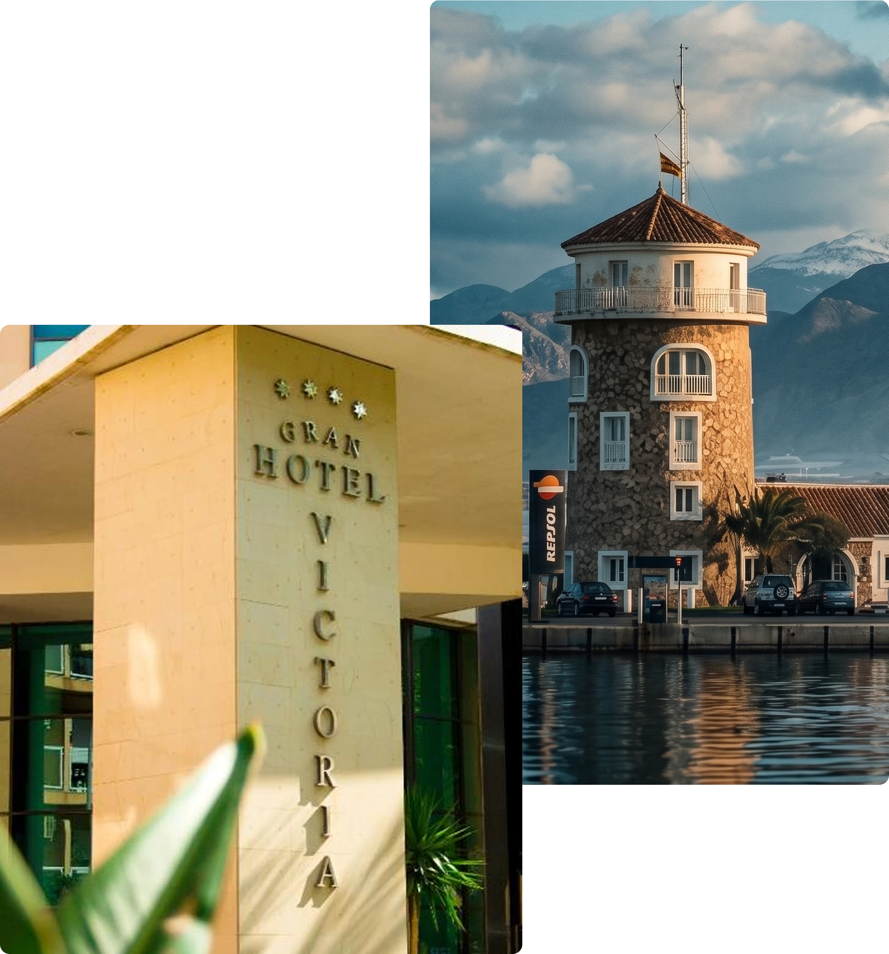 Cartel Gran Hotel Victoria 4 estrellas y entorno de El Ejido